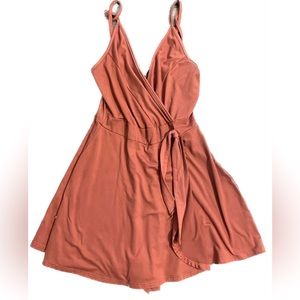 Polyester Mauve Romper Dress